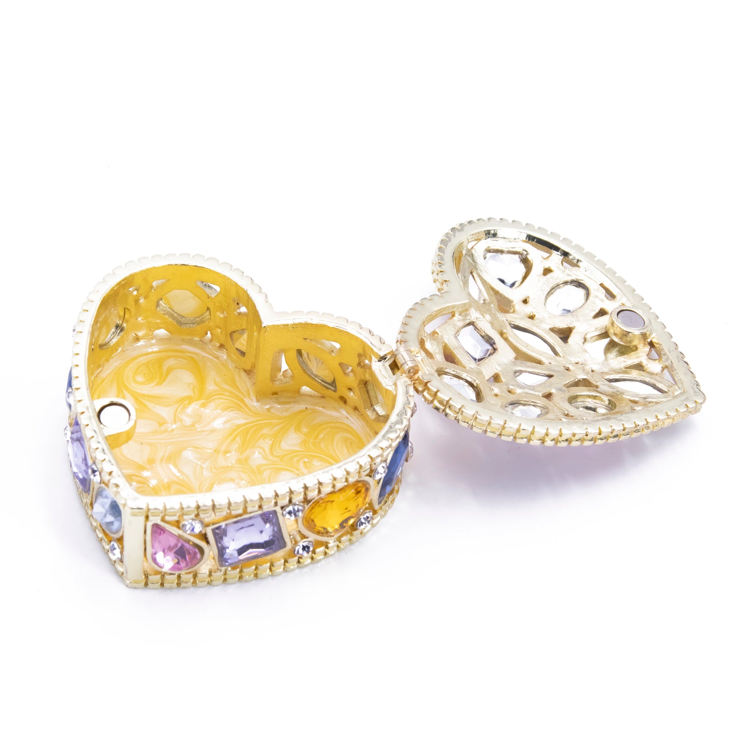 LARAINE Jewelry Trinket Box Decorative Vintage Style Jewelry Organizer (Heart)