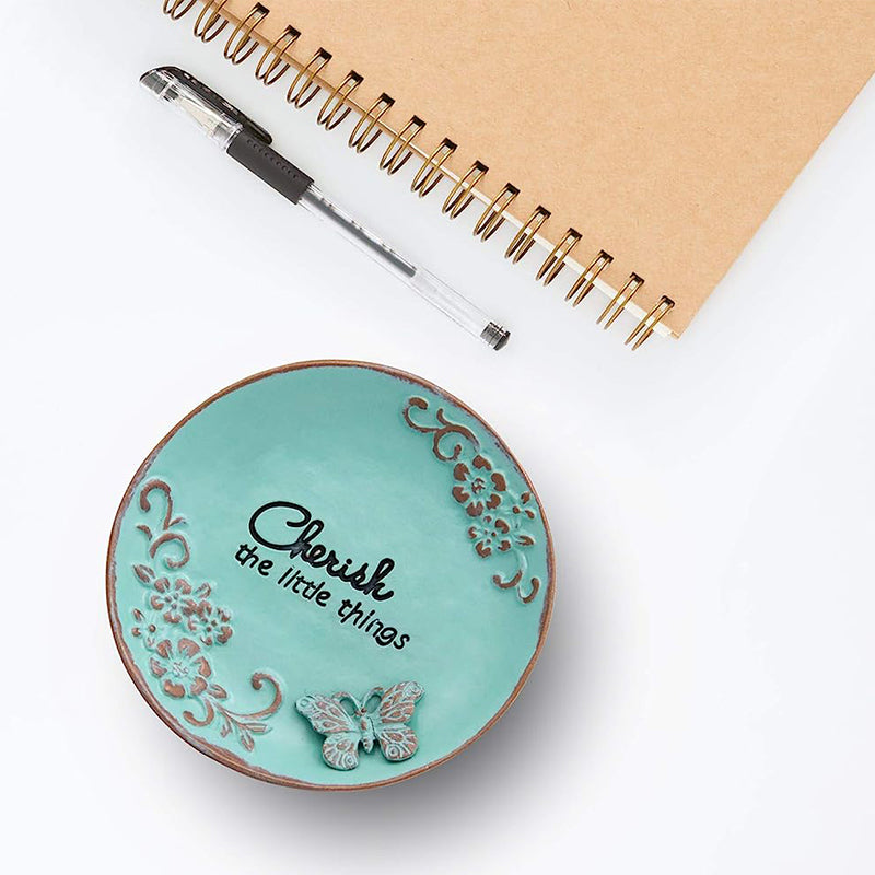 LARAINE Jewelry Tray Round Bowl (Round Blue)