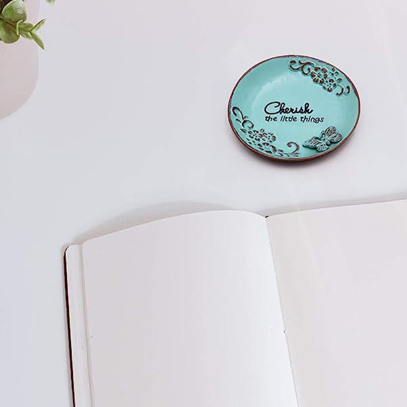 LARAINE Jewelry Tray Round Bowl (Round Blue)