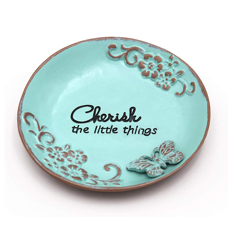 LARAINE Jewelry Tray Round Bowl (Round Blue)