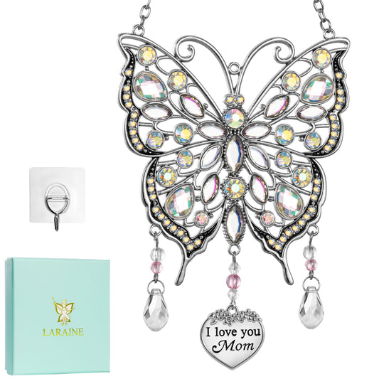 Laraine Butterfly Rhinestones Hanging Ornaments Silver