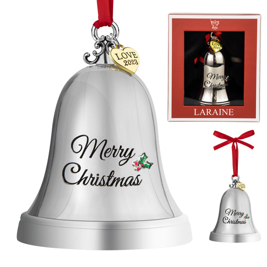 LARAINE Christmas Ornament Bell 2023-Heart Tag