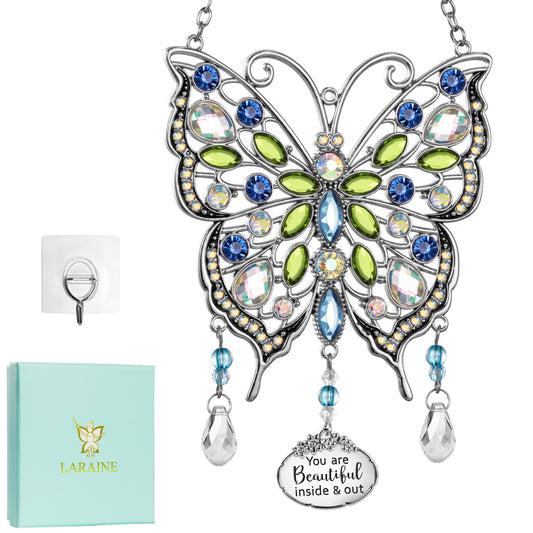 Laraine Butterfly Rhinestones Hanging Ornaments Blue