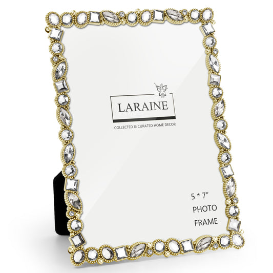 LARAINE 5x7 Picture Photo Frame Rhinestones (Gold)
