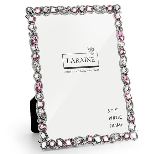 LARAINE 5x7 Picture Photo Frame Rhinestones (Pink)